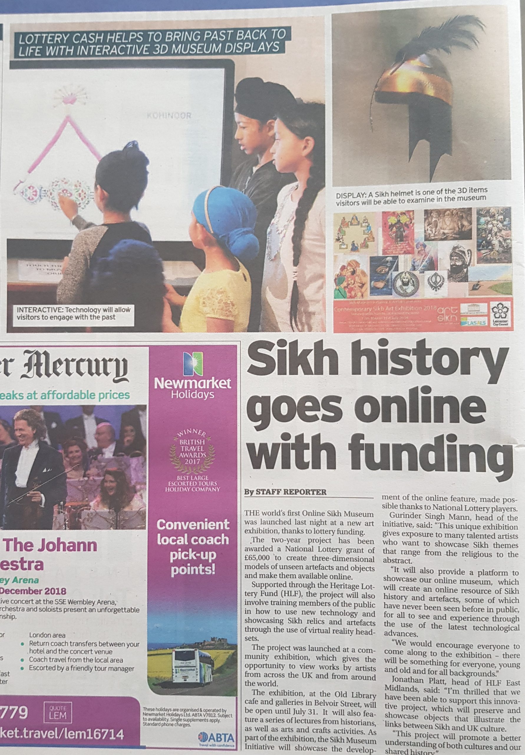 Leicester Mercury Coverage of the online Sikh Museum