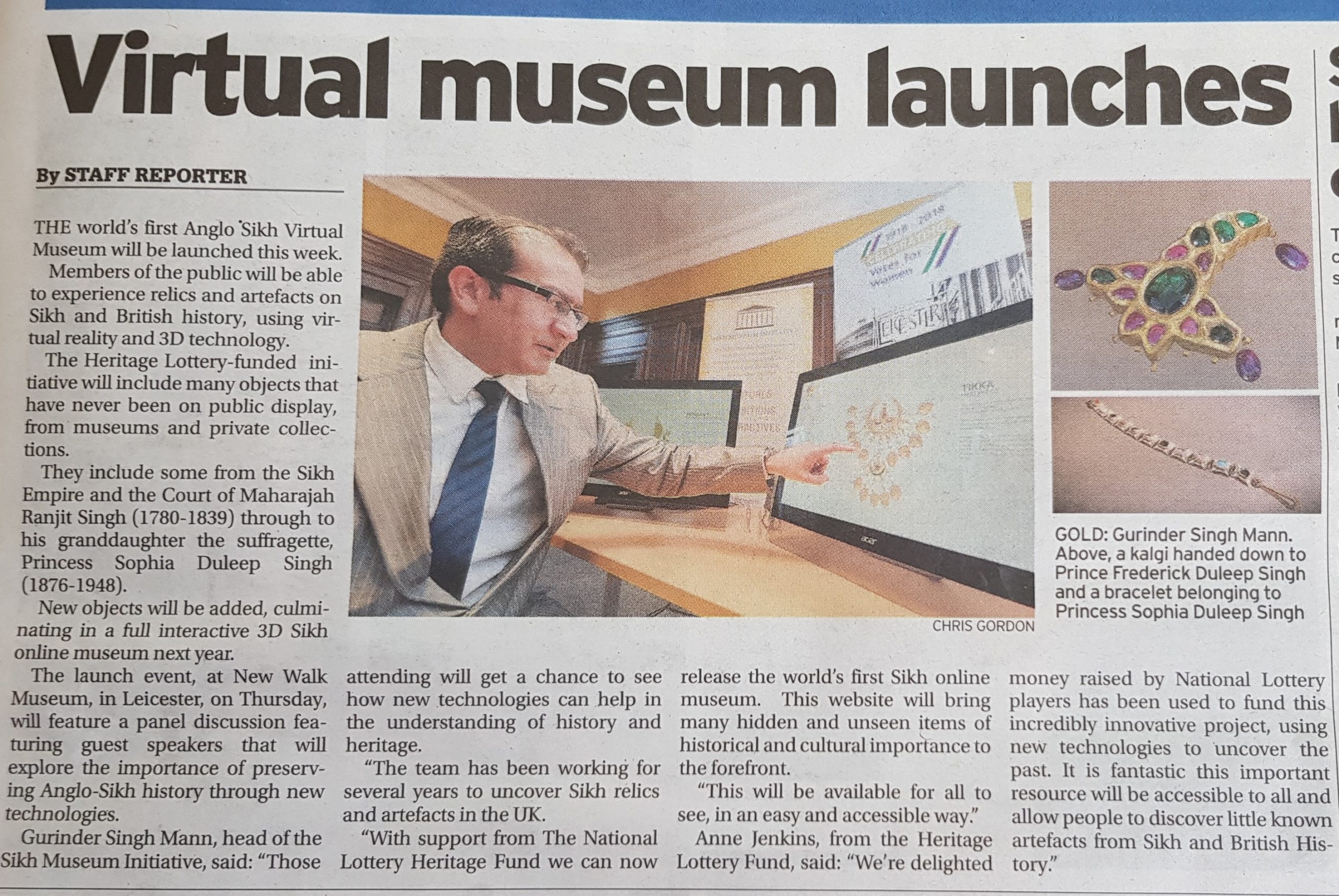 Anglo Sikh Virtual Museum-Media coverage