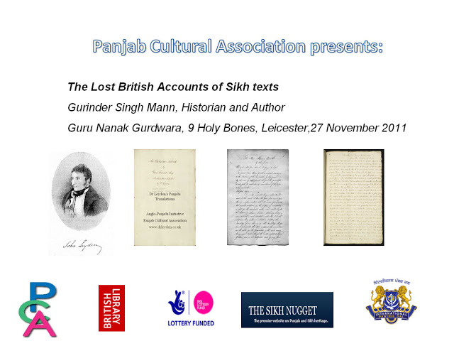 The Lost British accounts of the Sikhs: Lecture report
