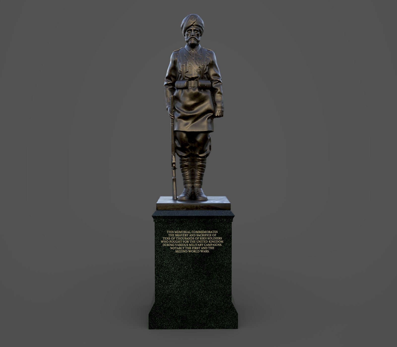 ­Sikh Troops War Memorial created in 3D